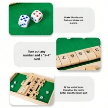 1 Set Wooden Chessboard Game, "Cage The Bird" Dice Game For 2-4 Players, Upgraded Wooden Tabletop Game, Suitable For Adult Parties, Family Interactions And Social Gatherings - Christmas, New Year, Halloween And Birthday Gift Choice - Multicolor - View 8