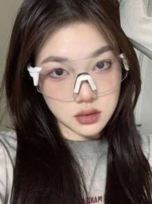 1 件女士户外骑行眼镜，防风运动护目镜，适合徒步旅行、骑自行车、夜间骑行 - 白色 - 查看 4