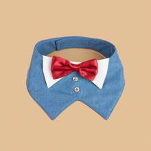 1 件宠物方形围巾，英式婚礼套装宠物围兜带钩环，狗三角围巾，适合婚礼派对装 - 彩色 - 查看 16