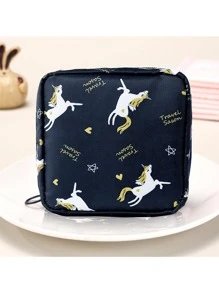 1 Portable Mini Transparent Zipper Storage Bag, Multifunctional Jewelry Device Storage Box, Suitable For Headphones, Charging Case, Keychain, Ring, Transparent Travel Accessory Bag, Portable Sanitary Napkin Storage Bag, Women's Menstrual Handkerchief Bag, Toiletries Bag - Multicolor - View 15