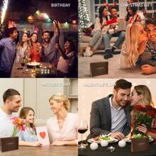 Hộp quà tặng hương liệu Giáng sinh và năm mới 3 sản phẩm/bộ 20ml/0,68fl.Oz, Hộp quà tặng bằng gỗ cao cấp, Tinh dầu thơm, Dầu massage toàn thân, Dưỡng ẩm & Nuôi dưỡng, Hương thơm lâu dài, Cũng thích hợp cho Máy khuếch tán & Hương thơm, Chữa bệnh & Thư giãn, Bao gồm Hoa oải hương, Hương thảo, Cam ngọt, Món quà tuyệt vời - Ba loại hương thơm - Xem 11