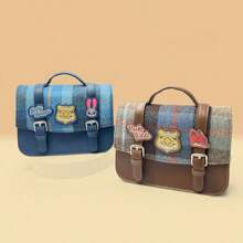 MINISO 迪士尼尼克王尔德警察主题剑桥包，柔软仿皮，金色五金配件，内袋和可拆卸肩带，非常适合休闲外出和主题公园旅行（1 件） - 棕色 - 查看 8