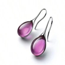 时尚个性化猫眼镶嵌水滴吊坠耳环，适合女士，送给朋友、女朋友、母亲、新年和情人节、妈妈、母亲、母亲节、礼物