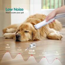 Nobleza Maquina Cortar Pelo Perros con Aspiradora, Aspirador pelos Mascotas con 7 Herramientas de Cuidado - Blanco - Ver 4