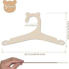 个性化木制婴儿淋浴箱衣柜礼品，婴儿淋浴篮衣架，个性化新婴儿衣服淋浴木盒篮，祝贺未完成的木篮 - 彩色 - 查看 12