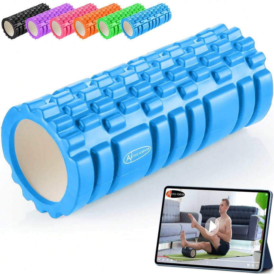 ACTIVE FOREVER Foam Roller For Deep,Foam Roller For Back,Foam Roller For Legs,Exercise Roller,Used In Verious Plases Such As Homesoffice Yoga Classes And Gyms.(13.5cm*32.8cm)