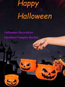 7pcs/5pcs Halloween Pumpkin Buckets, New 7pcs Twisted Eye Pumpkin Bucket Holiday Handheld Toys, Scary Halloween Elements Handheld Pumpkin Bucket, 5pcs Funny Pumpkin Jar Decorations, For Halloween Decoration, Pumpkin Buckets, Bar Nightclub Props, Candy Container, Handheld Pumpkin Bucket,Christmas