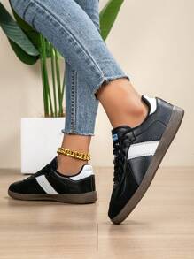 Nuevos zapatos deportivos de moda casual y retro, zapatos planos de lujo bicolor, zapatos de pareja estudiantil, zapatos, regalo de Navidad, Acción de Gracias, Año Nuevo