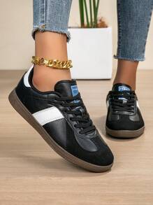 Nuevos zapatos deportivos de moda casual y retro, zapatos planos de lujo bicolor, zapatos de pareja estudiantil, zapatos, regalo de Navidad, Acción de Gracias, Año Nuevo