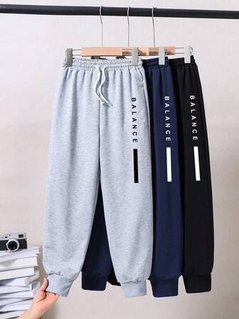 3pcs/Set Toddler Kids Letter Print Sports Pants