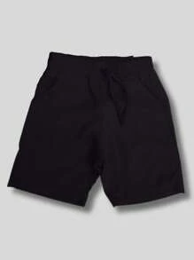 Children's Set Boy Shirt And Shorts Comfortable In Viscolinho - Black - View 3