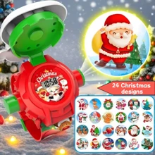 带时间显示的互动圣诞派对投影手表，圣诞节儿童投影玩具，夜光礼物 - 彩色 - 查看 5