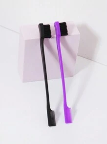 2pcs Multifunctional Styling Brushes With Double-Sided Edge Control For Combing, Hair Brush, Comb, Hair Tools, Hair Products And Accessories For Barber Salon Beauty Travel Essentials, Back To School, Travel Holiday Essentials, Hair Accessories For Women, Brushes, Hair Brush, Detangling Brush, Ball Brush, Mini Hair Brush Set, Wooden Comb, Hair Brush, Mini Hair Brush, Detangling Brushes, Hair Products, Hair Tools, Hair Stuff, Curly Hair Brush, Hairdressing Equipment, Travel Essentials, Hairstyle, Hairdressing,Hair Brush,Slick Back Brush,Styling Brush,Curly Hair Brush,Edge Brush,Hair Comb,Brush Hair,Hair Brush Set,Comb Hair,Comb For Curls,Detangling Brush,Hair Brush For Women,Hair,Travel,Hair Products,Hair Tools,Hair Stuff,Barber,Barber Accessories,Barbershop,Hairdressing Equipment - Multicolor - View 2