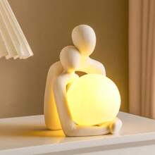 情侣雕像电视柜装饰客厅，抽象雕塑，家居装饰情侣爱情办公室展示品 - 卧室浪漫礼物情人节周年生日，适合家居装饰、卧室装饰、办公室和学生，最佳圣诞礼物 - 彩色 - 查看 5