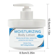 LANEMAY 含乳木果油的保湿润肤露 - 滋润干燥肌肤，帮助恢复肌肤的水分屏障，保湿面部、手部和身体乳液 - 适合女性和男性 - 白色 - 查看 4