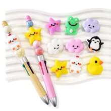 Bộ 5 hạt cao su mềm PVC - Nhiều hình dạng động vật để làm móc chìa khóa, bút, vòng cổ và vòng tay thủ công DIY - silicone động vật hoạt hình - Xem 12