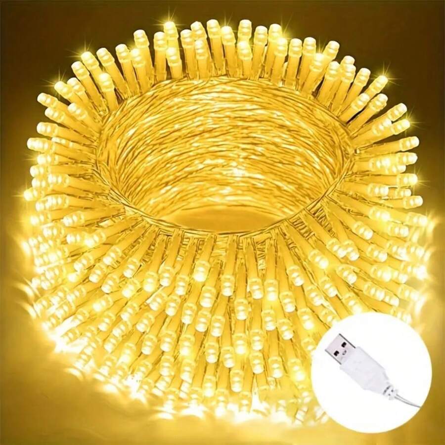1 件 33 英尺仙女灯暖白色冷白色花环带 80 个 LED 灯串室内透明线适用于办公室游戏室婚礼情人节圣诞节派对新年适用于酒店/咖啡厅/餐饮/活动举办 - 暖白光 - 查看 1