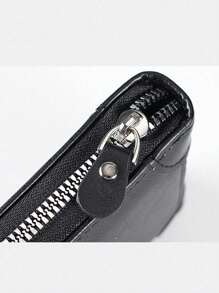 1 pieza Billetera corta personalizada para hombre, Cartera multifuncional de moda clásica con tarjetero y monedero, Cartera con cremallera de estilo casual retro, Adecuada para uso diario, Puede ser un regalo para familiares y amigos en San Valentín