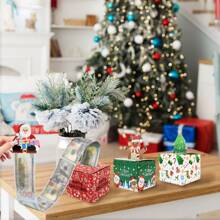 1/3 Set Merry Christmas Money Box For Cash Gift Pull Cartoon Santa Claus Elk Christmas Tree Pattern Design, Fun Surprise Cash Holder For Friend Girlfriends Wives And Family Holiday Christmas Party Accessory - Multicolor - View 2