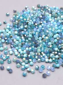 200 hạt cườm thủy tinh màu sâm panh nhiều màu sắc, kích thước 4mm, sản xuất năm 2025 - hình nón đôi, hạt cườm có mặt cắt, thích hợp để làm đồ trang sức DIY. - bicon - Xem 6