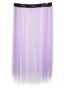 1 件 20 英寸合成 4 夹式接发长直发假发粉色蓝色绿色黑色金色挑染轻薄假发女士 - 彩色 - 查看 12