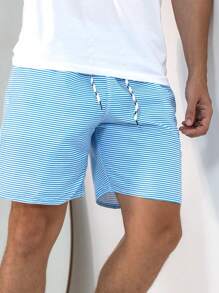 Tactel Shorts Thick Men's Mauricinho Adult Surf Beach Pool Quick Dry Gym Bermuda Summer - Baby Blue - View 5