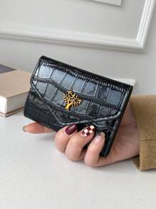 Ví gấp gọn thích hợp cho việc đi lại hàng ngày và quà tặng du lịch cho phụ nữ - màu đen - Xem 4