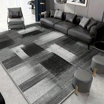 1pc Soft & Comfortable New Nylon Fabric With TPR Bottom, Grey Floor Mat Carpet With Quick Absorption & Anti-Slip For All Seasons, Indoor Decoration With Vivid True-To-Life Color