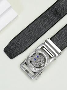 Cinturón automático de decoración de lobo para hombre, para fiestas - Negro - Ver 2