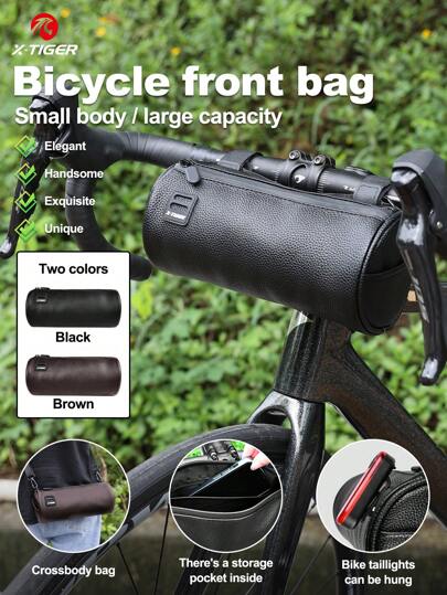 X-TIGER Bike Handlebar Bag Bicycle Frame Bag Cycling Pouch Tool Kits For Storage Waterproof MTB With Strap Front Pack For Route Bike Electiric Bike Capacity 2L