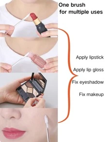 200/20 pezzi Set di pennelli per il trucco monouso, pennello per matita per labbra, pennello per correttore, pennello per ombretti, strumenti di trucco adatti per principianti, adatti per tutti i tipi di pelle