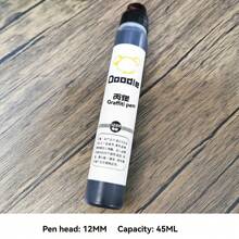 1 pieza Bolígrafo marcador de 45ml con diseño graffiti, punta redonda de 12mm, resistente al agua, apto para graffiti en vidrio, cartón, plástico y metal, de vuelta a la escuela