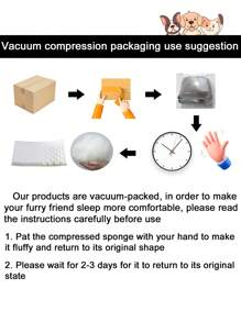 1件装 Langxingcs 高回弹宠物垫，适用于狗、猫、宠物床，可水洗，保暖，蓬松，防滑，哺乳垫，易于清洁，四季皆宜 - 彩色 - 查看 3