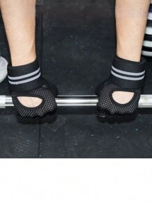 2pcs Breathable Workout Gloves For Men Women, Padded Weight Lifting Gloves With Wrist Wraps Support, Full Palm Protection, Grip For Gym Training, Fitness, Weightlifting, Exercise Fingerless