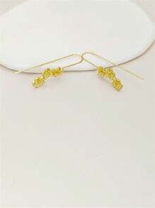 1 paire de boucles d"oreilles crochet style bohème à fleurs pour femme, bijou de fête de mariage