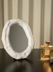 1 khay trang trí bằng gốm sứ kem phong cách Bắc Âu, khay đựng đồ trang sức trang trí nhà cửa kiểu Ins có cạnh nhăn, gương trang điểm, đồ trang trí gia dụng, quà tặng ngày lễ, lời chúc mừng sinh nhật, đồ dùng cho bữa tiệc, quà tặng cho bạn trai/bạn gái - Nhiều màu - Xem 8