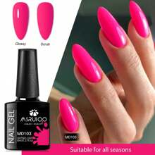 8毫升凝胶指甲油，亮蓝色、绿色、紫色、红色、黄色、橙色，可卸除，UV/LED美甲，家用DIY美甲沙龙，女士美甲 - 彩色 - 查看 8