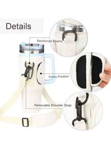 1pc Multi-Color Neoprene Sleeve For 40oz Sports Water Bottle, Shock-Proof Cup Holder With Strap, Light And Portable