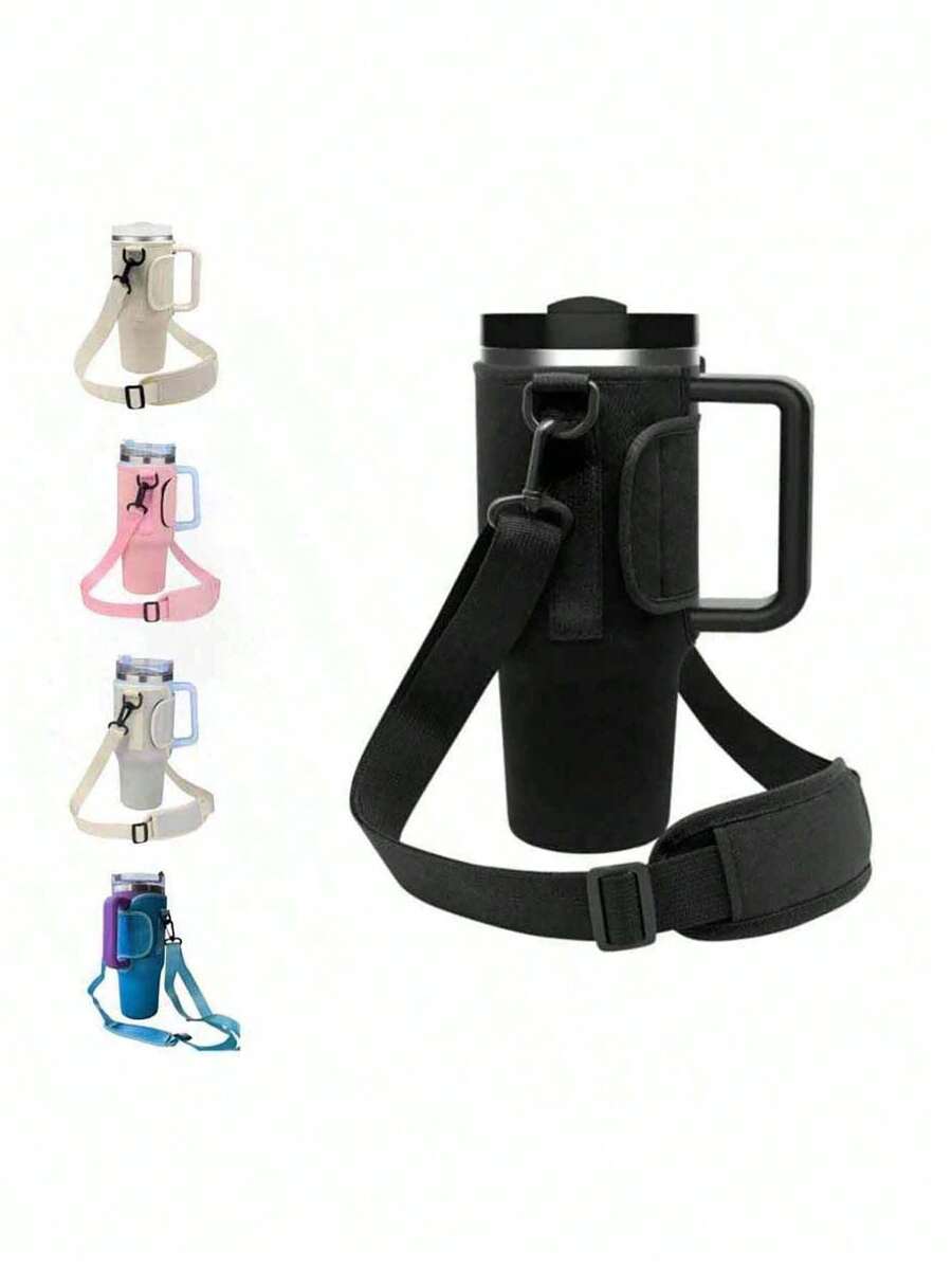 1pc Multi-Color Neoprene Sleeve For 40oz Sports Water Bottle, Shock-Proof Cup Holder With Strap, Light And Portable