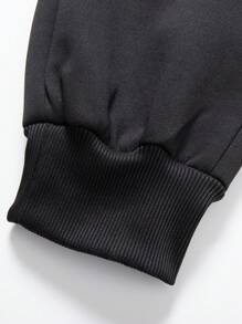 Herren einfarbige, Basic, warme Fleece-Jogginghose mit Kordelzug für den Alltag, für Herbst und Winter