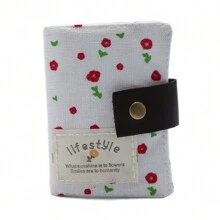 1 件 20 卡槽花卉帆布卡盒，女士多卡槽身份证夹，学生证，礼品卡钱包 - 彩色 - 查看 16