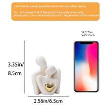 情侣雕像电视柜装饰客厅，抽象雕塑，家居装饰情侣爱情办公室展示品 - 卧室浪漫礼物情人节周年生日，适合家居装饰、卧室装饰、办公室和学生，最佳圣诞礼物 - 彩色 - 查看 10