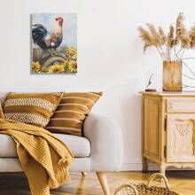 1pc Farmhouse Decor, Autumn Farm Scene Wall Painting, Country Artwork, Rustic Wall Art, Wheat Field Straw On Canvas For Kitchen Decorative Art Painting Beautiful Decorative Gift For Home Living Room Kitchen Dining Room Office Bedroom Bathroom Decor, Framed And Ready To Hang.