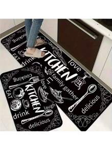 Kitchen Carpet Non-Slip Waterproof Anti Fatigue Door Mat Home Floor Rug - 40*60+40*120cm(Size S+L SET) - View 4