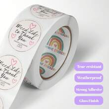Custom Your Own Stickers And Round Labels As Per Your Design And Logo - Personalize Your Business Roll Stickers, Available In Various Shapes And Sizes, Multi-Functional, Ornamental, Reusable, Ideal Gifts For Him, Ideal Gifts For Her, Boyfriend, Dad, Girlfriend, Mom, Family, Friends, Tea Room, Home, Garden, Office, For Anniversaries, For Valentine's Day, For Mother's Day, For Birthdays, For Father's Day, For Graduation, For Weddings, For Housewarming,Back To School Supplies - White Paper Roll Sticker - View 2