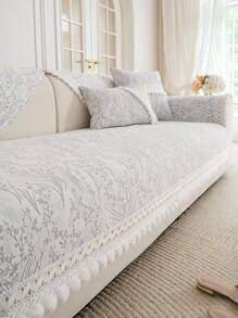 1pc Chenille Jacquard Sofa Cover , Couch Protector For Four Seasons, Universal Furniture Cover For Bedroom, Office, Living Room Home Decor Gifts Birthday Graduation - Multicolor - View 14