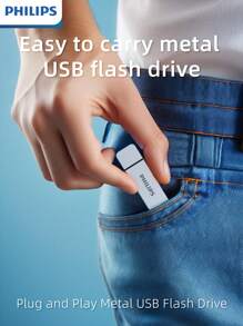 PHILIPS 飞利浦 128GB Type-C USB 3.2 闪存盘，读取速度 150MB/S，适用于 USB 3.0/2.0 的拇指驱动器跳转驱动器，适用于 Android 智能手机、笔记本电脑、PC 的记忆棒 - USB Flash Drive + USB C + Lanyard - 查看 9