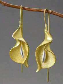 1 paire de boucles d"oreilles crochet style bohème à fleurs pour femme, bijou de fête de mariage