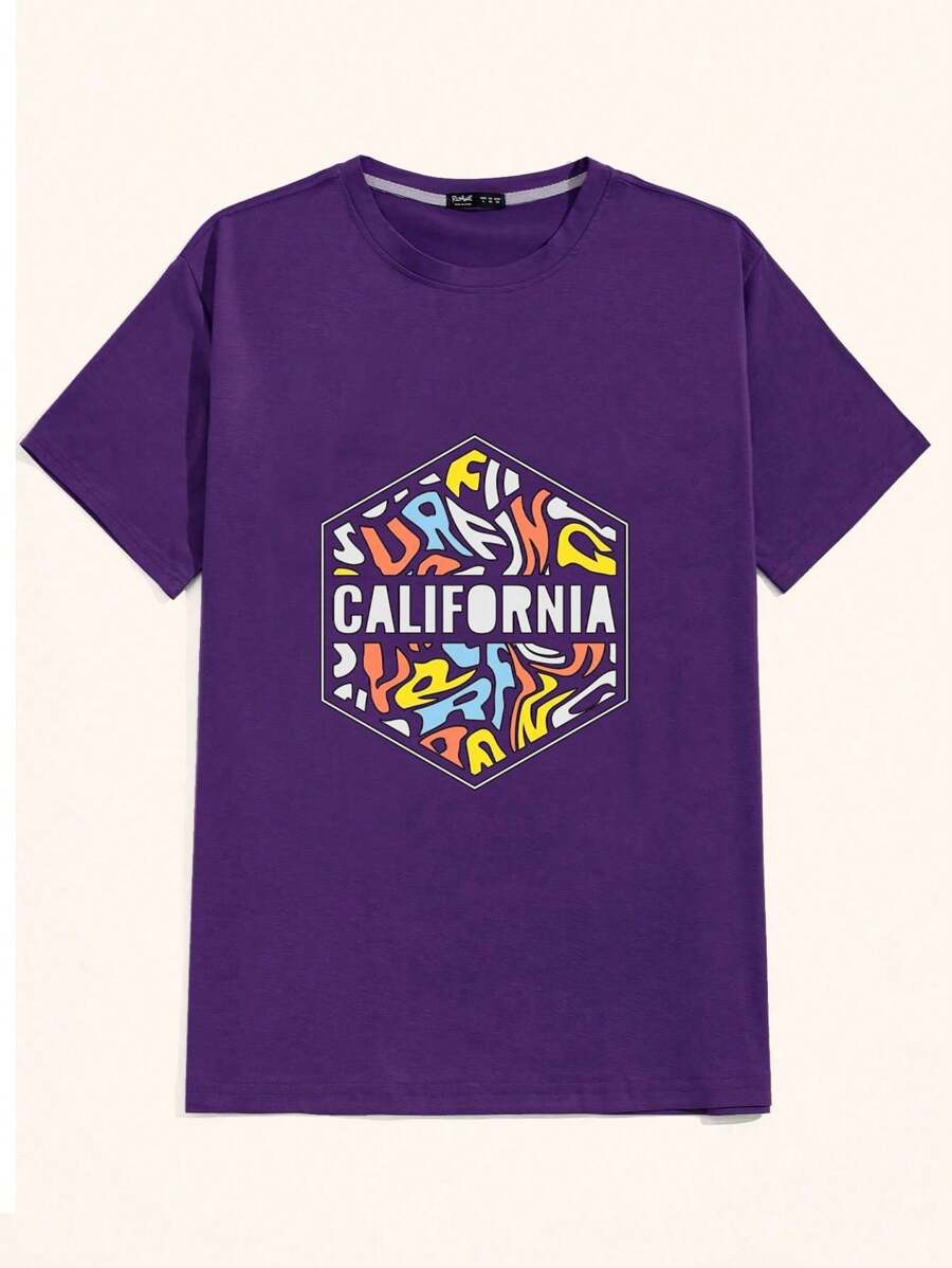 Unisex StreetWear T-Shirt 100% Cotton NEW! - Màu tím - Xem 1