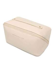 Portable Makeup Brush Bag Handheld Cosmetic Case Travel Toiletry Organizer - Beige - View 11